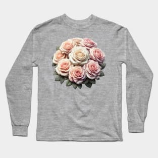 beautiful bunch of roses in a bouquet Long Sleeve T-Shirt